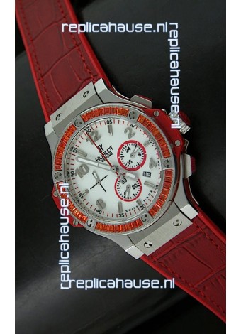 Hublot Big Bang Japanese Repica Watch in Red Strap