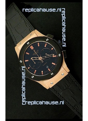 Hublot Big Bang Classic Fusion Chrono Quartz Watch with Ceramic Bezel