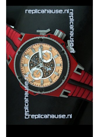Hublot King Power Ferrari Edition Swiss Replica Watch - Red Strap