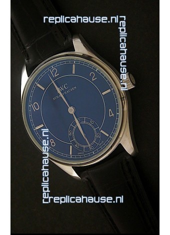 IWC Portuguese FA Jones Japanese Replica Watch in Black Dial