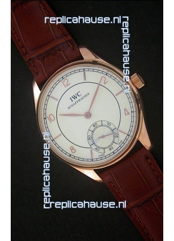 IWC Portuguese FA Jones Japanese Replica Watch in Rose Gold Casing