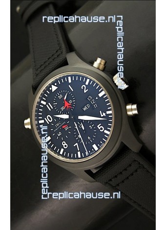 IWC Pilot Top Gun Chronograph Swiss Replica Watchin Dark Blue Dial