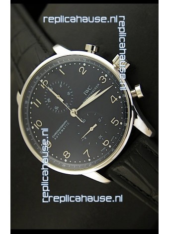 IWC Portuguese Chronograph Swiss Replica Watch in Stainless Steel 1:1 Mirror Replica Edition