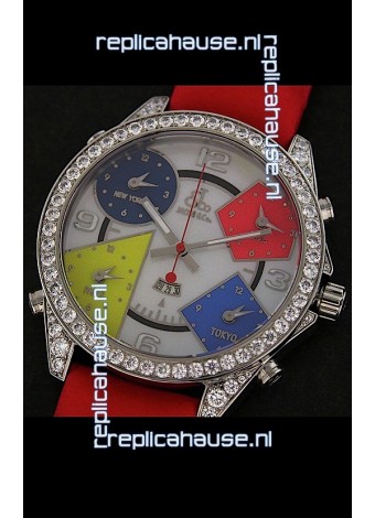 Five Time Zones Jacob&Co. Watch in Multicolour Dial