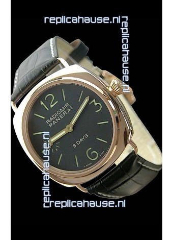 Panerai Radiomir 8 Days Swiss Watch in Pink Gold Case