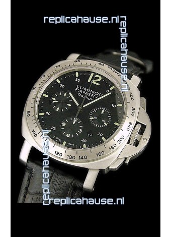 Panerai  Luminor DayLight Chrono Swiss Watch in Leather Strap