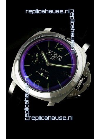 Panerai Luminor GMT 8 Days Watch in Black Dial