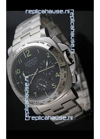 Panerai Luminor Daylight Watch in Steel Strap