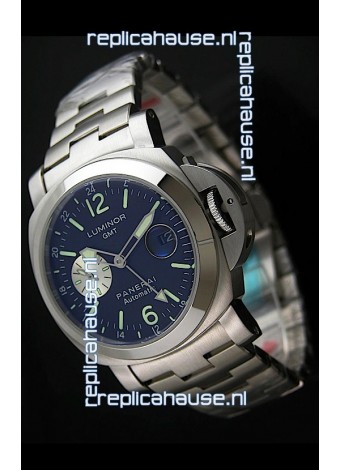 Panerai Luminor GMT Swiss Automatic Watch in Stainless Steel