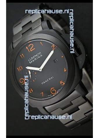 Panerai Luminor Marina Japanese Replica Watch in Orange Markers