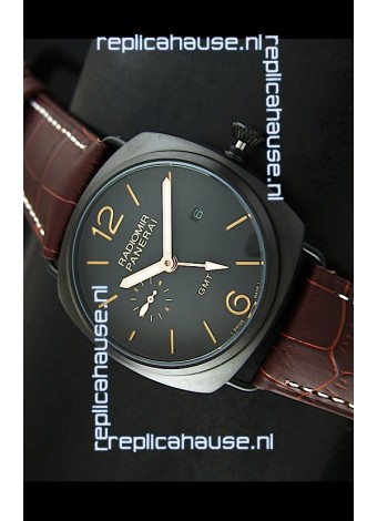 Panerai Radiomir GMT Japanese Replica Watch in PVD Case