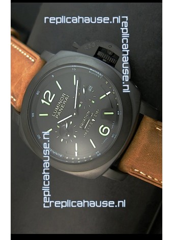 Panerai PAM365 L’Astronomo Luminor 1950 GMT Equation of Time Watch Black Dial PVD