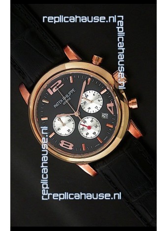 Patek Philippe Perpetual Calender Japanese Steel Watch in Rose Gold Casing