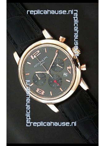 Patek Philippe Perpetual Calender Japanese Steel Watch in Grey Dial