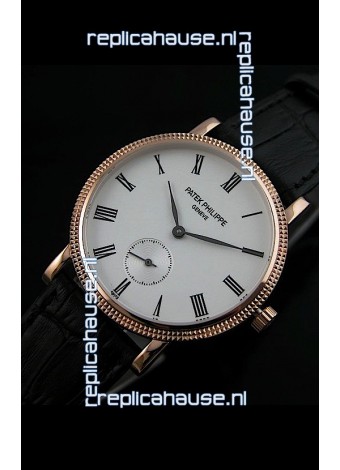 Patek Philippe Calatrava Japanese Mens Watch in Rose Gold