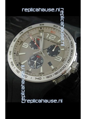 Porsche Design Flat Six P'6320 Japanese Watch in Grey Dial