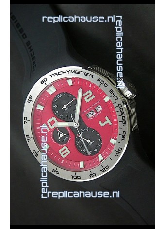 Porsche Design Flat Six P'8340 Swiss Chronograph Watch in Red Dial