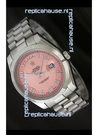 Rolex Day Date Japanese Replica Steel Watch in Champagne Dial