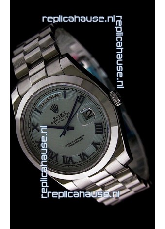 Rolex Oyster Perpetual Day Date II Japanese Replica Watch in Light Blue Dial