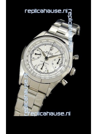 Rolex Oyster Chronograph Vintage Swiss Replica Watch in White Dial
