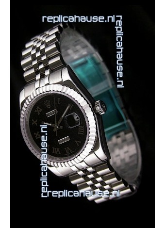 Rolex Datejust Japanese Replica Watch in Black Dial