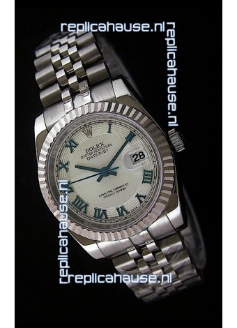 Rolex Datejust Mens Japanese Replica Watch in White Dial