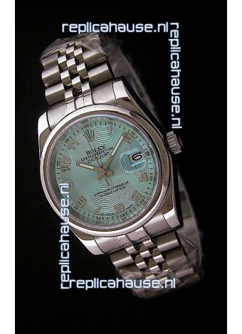 Rolex Datejust Mens Japanese Replica Watch in Light Blue Dial