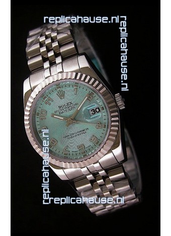Rolex Datejust Mens Swiss Replica Watch in Light Blue Dial