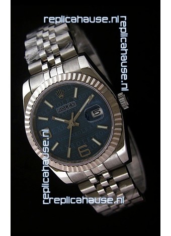 Rolex Datejust Mens Japanese Replica Watch in Blue Dial