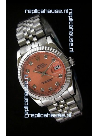 Rolex Datejust Mens Swiss Replica Watch in Orange Dial