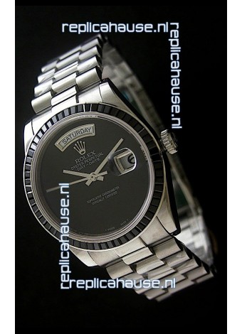 Rolex Day Date 2008 Japanese Replica Watch in Full Black Dial