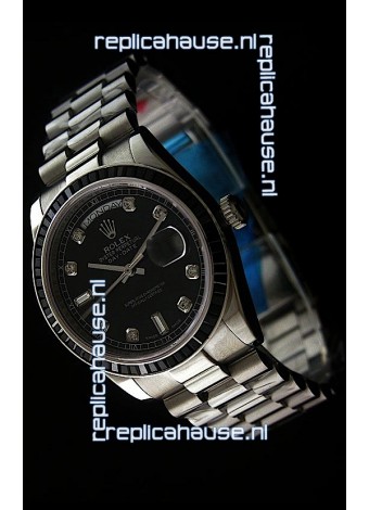 Rolex Day Date 2008 Japanese Replica Watch in Diamond Markers