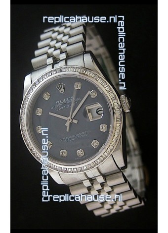 Rolex Datejust Japanese Replica Watch in Grey Dial