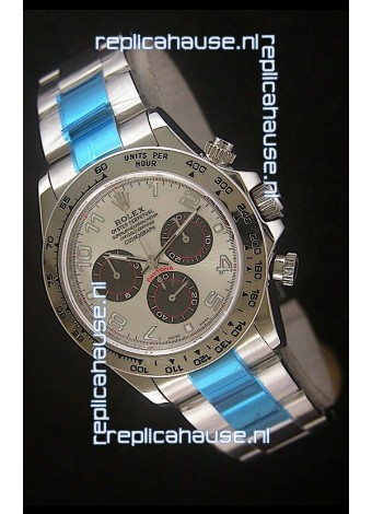 Rolex Daytona Cosmograph Swiss Replica Stainless Steel Watch in White Dial