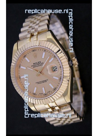 Rolex Datejust Swiss Replica Rose Gold Watch 