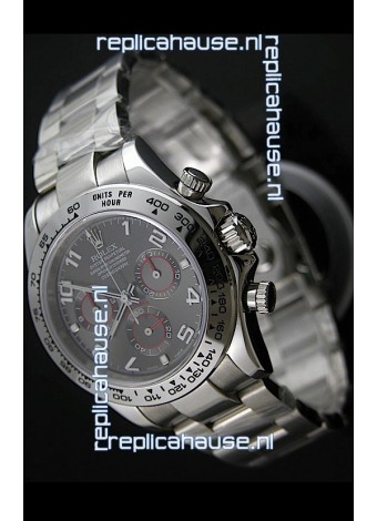 Rolex Daytona Cosmograph Swiss Replica Steel Watch in Grey Dial