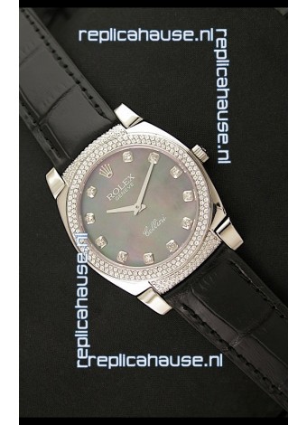 Rolex Cellini Japanese Replica Watch in Mother of Pearl Green Dial