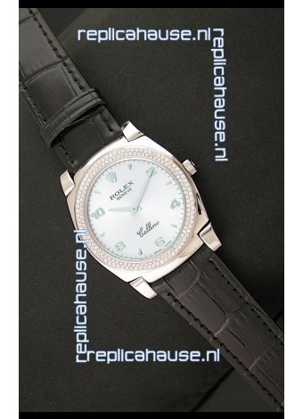 Rolex Cellini Japanese Replica Watch in Lilac Blue Dial