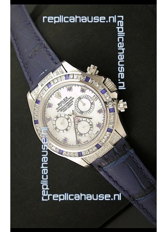 Rolex Oyster Perpetual Cosmograph Daytona Swiss Replica Watch in Blue Strap