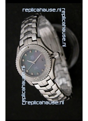 Tag Heuer Link Swiss Ladies Watch in Mother of Pearl Dark Green Dial