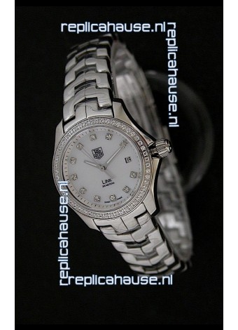 Tag Heuer Link Swiss Ladies Watch in Mother of Pearl White Dial