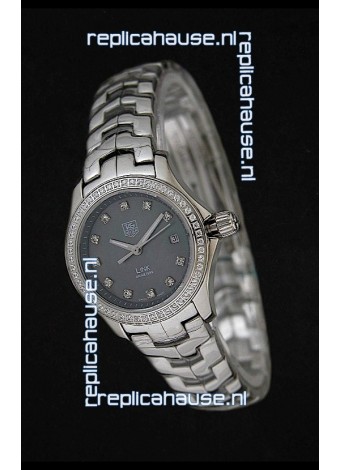 Tag Heuer Link Swiss Ladies Watch in Mother of Pearl Grey Dial