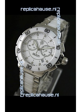 Tag Heuer Formula 1 Chronograph Swiss Replica Ceramic Ladies Watch in Ceramic Bezel