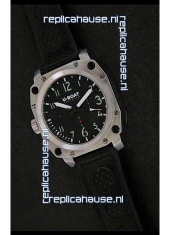 U-Boat Thousands of Feet Steel Watch in Black Dial