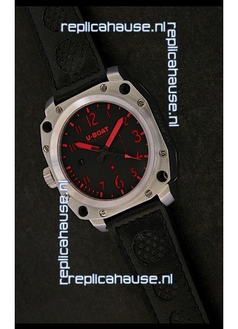 U-Boat Thousands of Feet Steel Watch in Black Dial