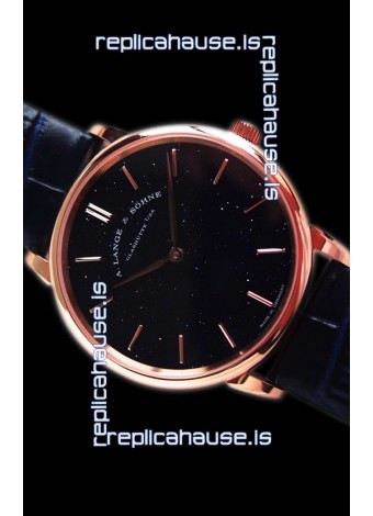A.Lange Sohne Saxonia Thin Pink Gold Swiss Replica Watch 