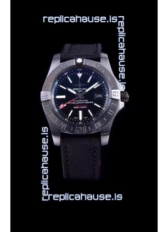 Breitling Avenger II BlackSteel GMT Swiss Replica Watch 1:1 Ultimate Swiss Replica Watch