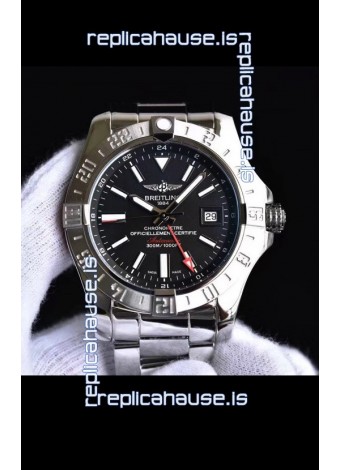 Breitling Avenger II Steel GMT Swiss Replica Watch 1:1 Ultimate Swiss Replica Watch