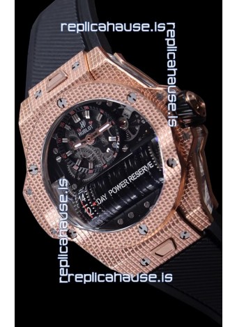 Hublot Big Bang MP-11 Power Reserve 3D Gold Carbon Replica Watch