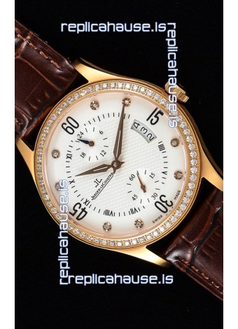 Jaeger LeCoultre Master Control Rose Gold Swiss Replica Watch 